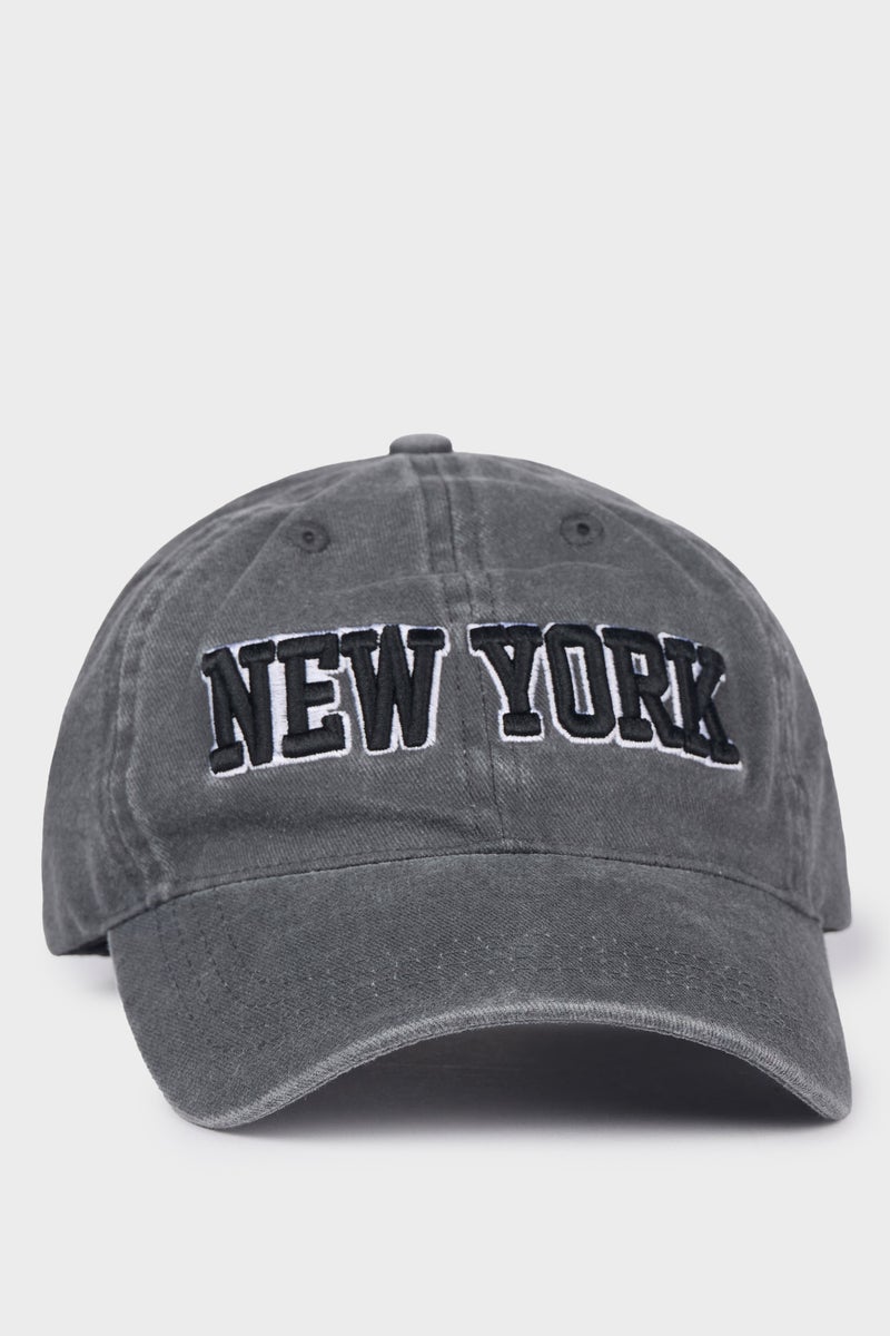 DeFacto Grey Man Boy Embroidered Cotton Cap Casual - Image 4